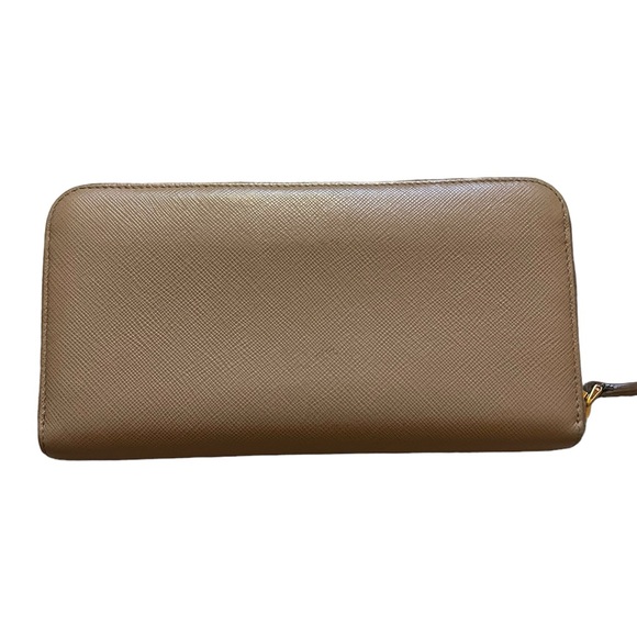 Prada Cipria Saffiano Triangle Long Zip Wallet - Picture 2 of 12
